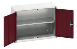 16929101.** verso economy cupboard with 1 shelf. WxDxH: 800x350x600mm. RAL 7035/5010 or selected